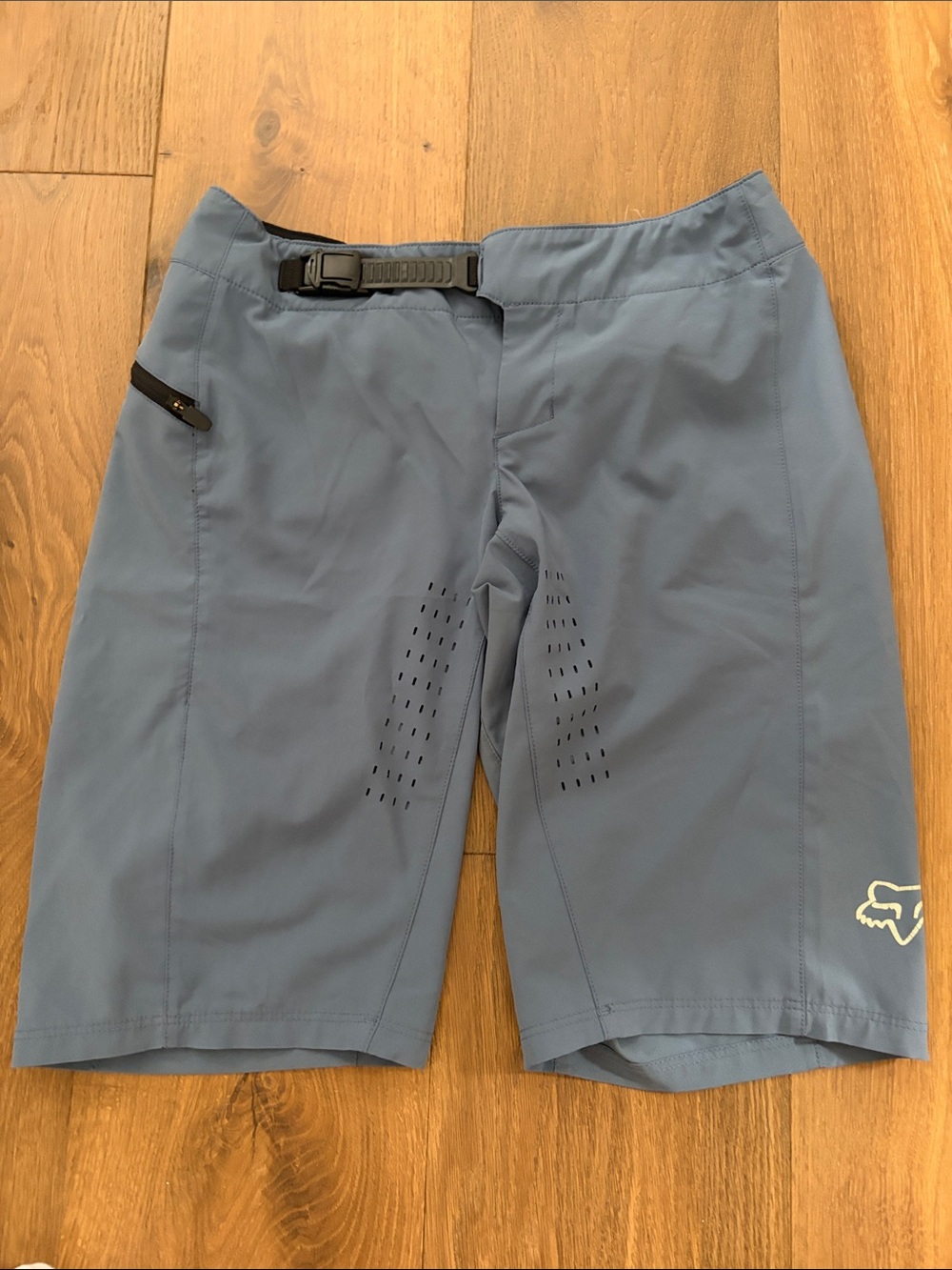 Fox Unisex’s Slate Blue MTB Shorts with Integrated Belt